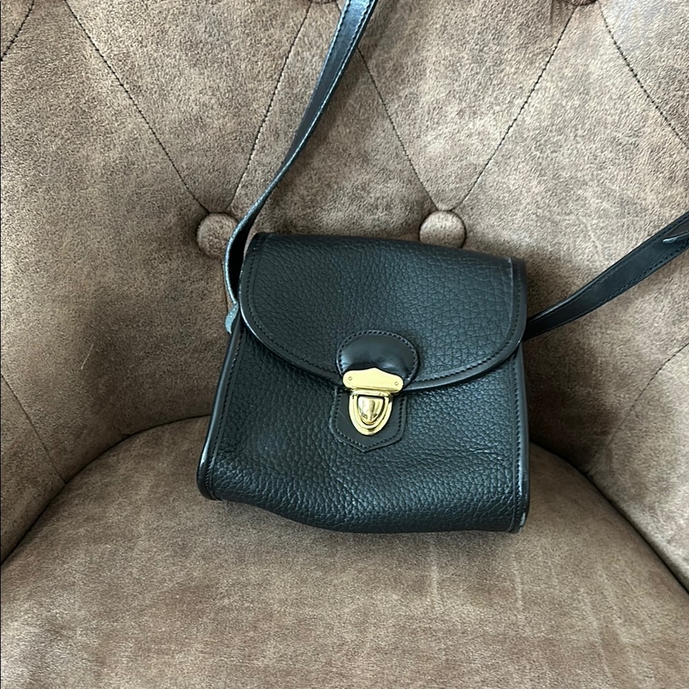 Black Leather Crossbody Bag